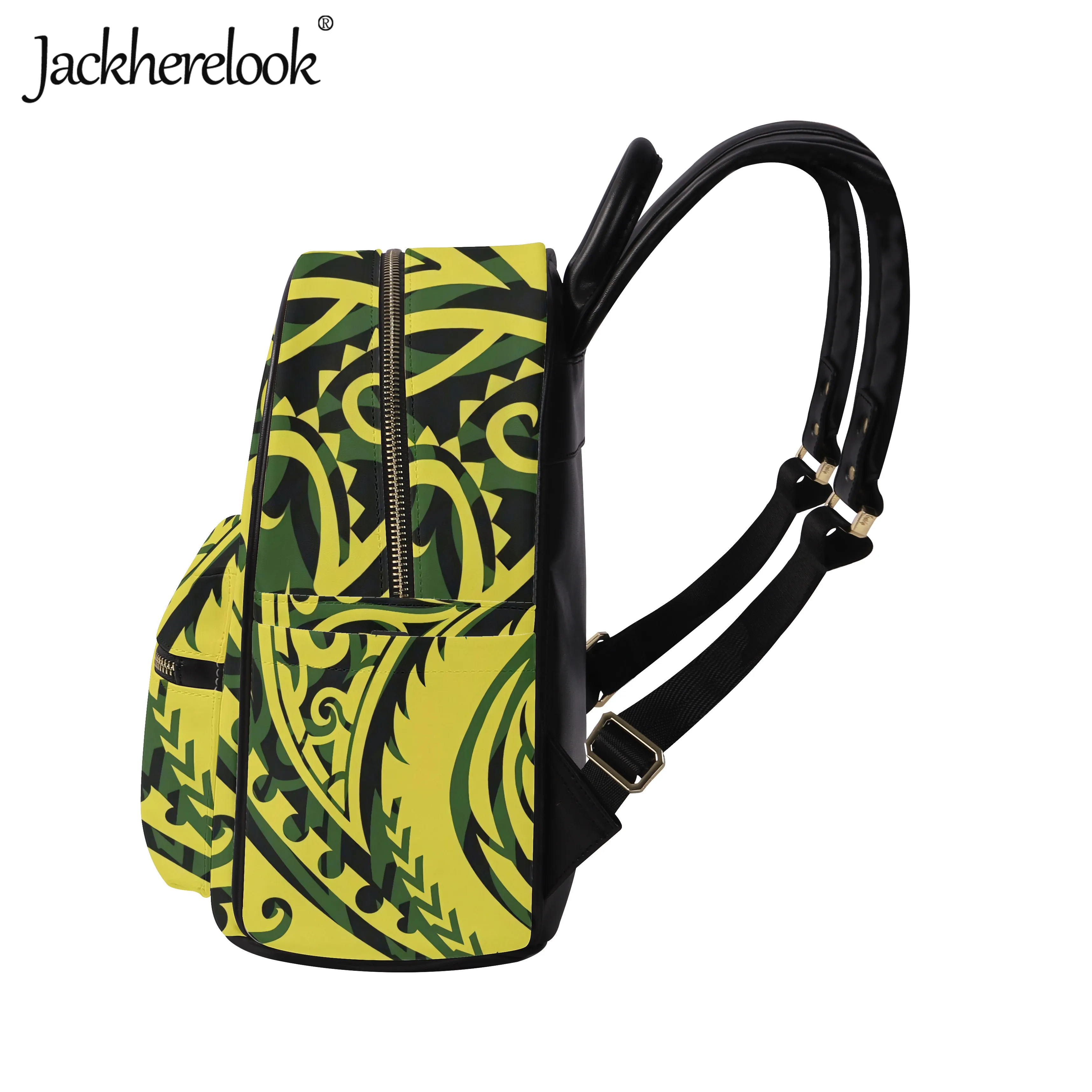 Jackherelook Polynesian Hibiscus Design Women Mini Backpack Wallet 2pcs/Set Luxury PU Satchel Girl Small Schoolbag mochila mujer