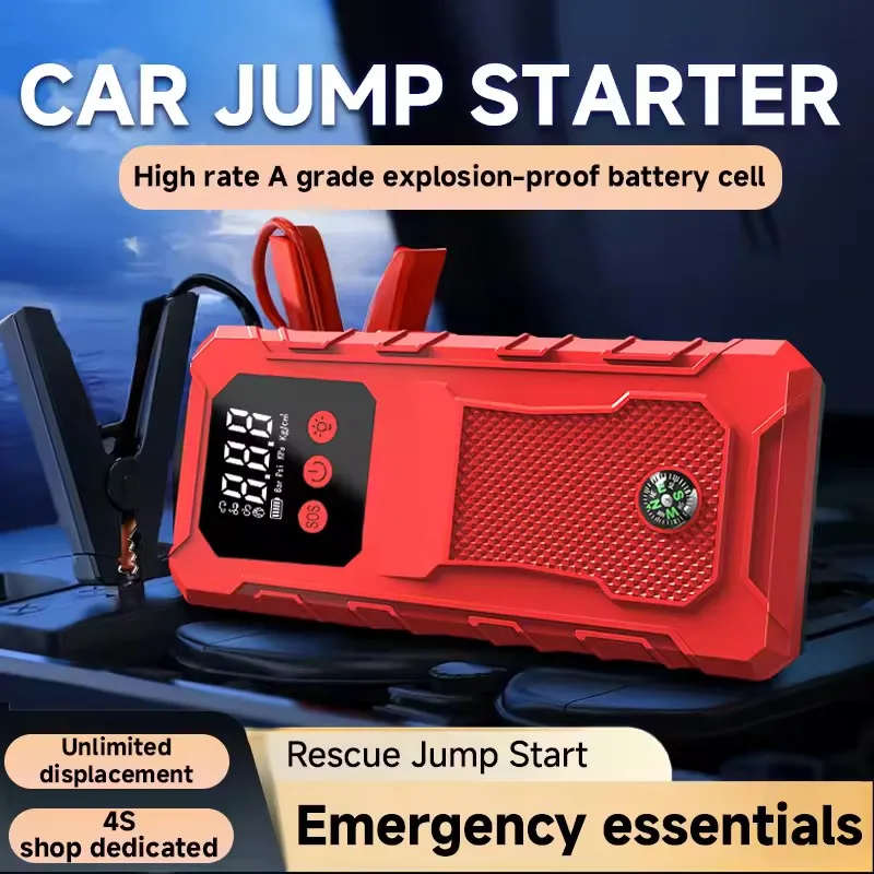 Car Battery Jump Starter Portable 3000A(9.0L Gas&8.0L Diesel)12V Lithium Jump Box Booster Power Pack LED Lights QC3.0(HZ-Y1)