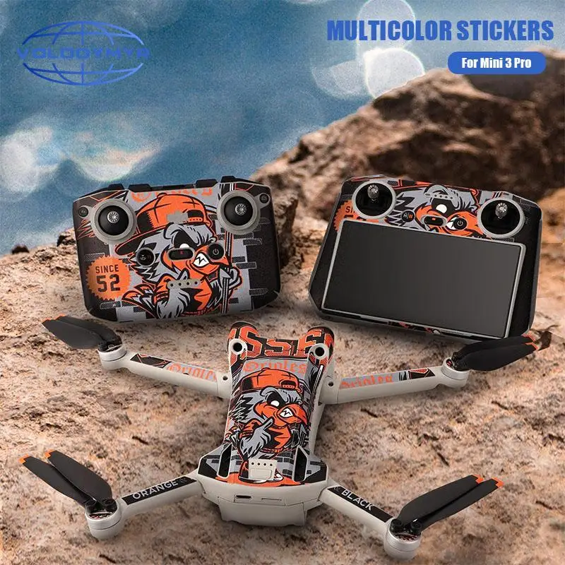 Waterproof Stickers for DJI Mini 3 Pro Protective Film PVC Sticker Full Cover Skin Film with Screen Protector Scratch Resistant