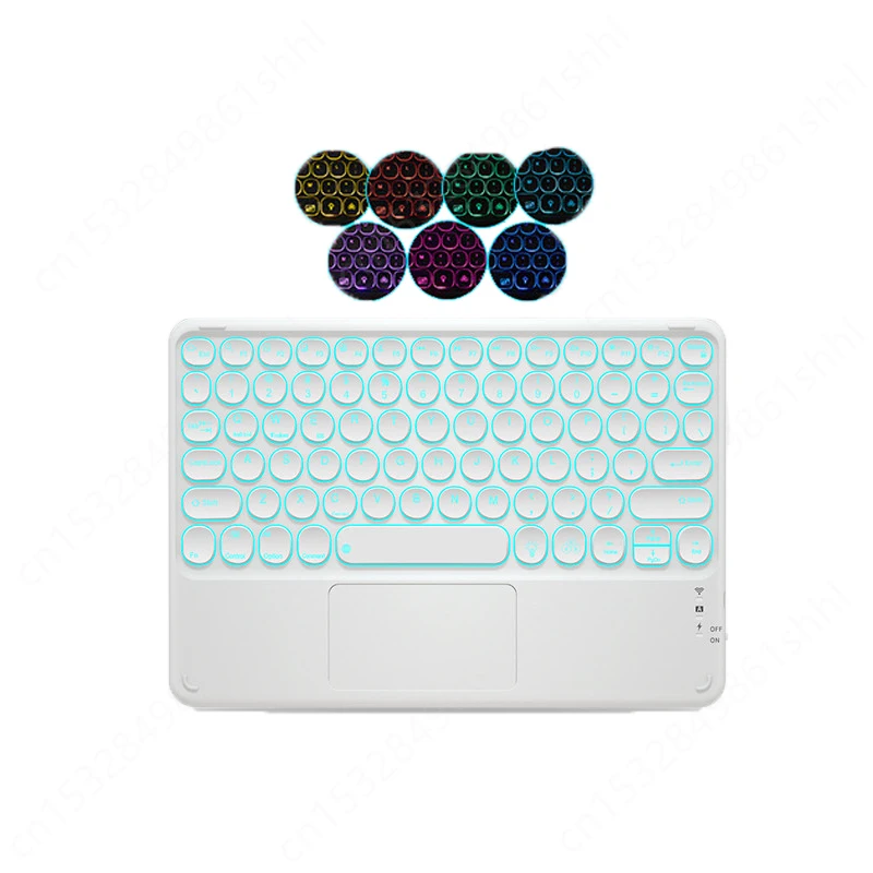 Teclado Touchpad Retroiluminado para Ipad Case de Teclado de Cores Russo Espanhol Alemão Árabe Francês 2023 - Imagem 2