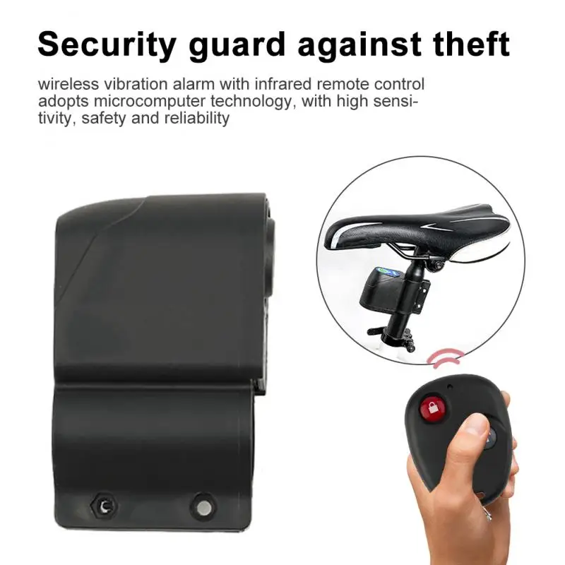 

Smart Wireless Remote Control Bike Alarm Siren Shock Vibration Sensor Cycling Lock Anti-Theft Guard Burglar Alarm