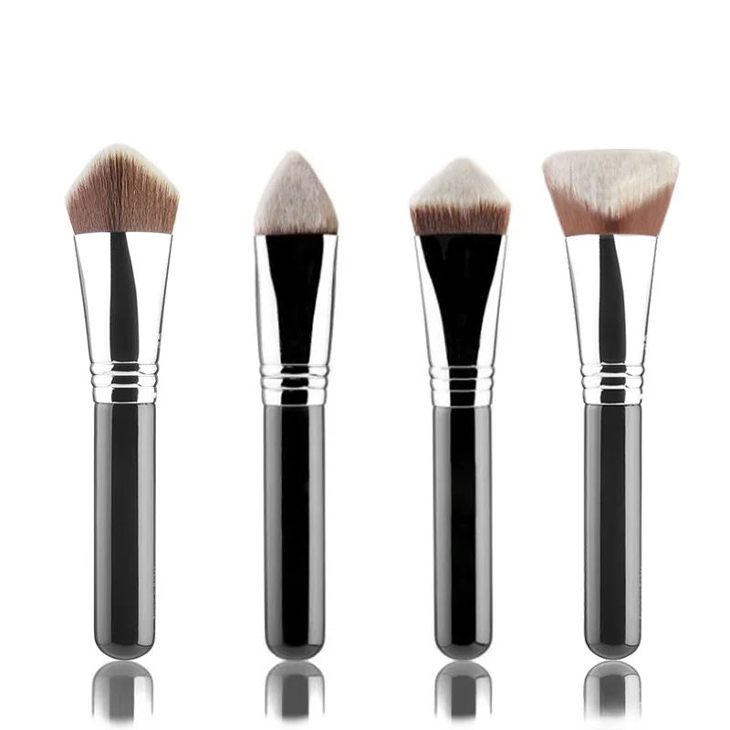 Pinceau de maquillage Kabuki pour fond de teint, pinceaux cosmétiques végétaliens, simple et grand, triangle incliné, carré et conique, luxe et de haute qualité 1 Pinceau de maquillage Kabuki pour fond de teint, pinceaux cosmétiques végétaliens, simple et grand, triangle incliné, carré et conique, luxe et de haute qualité 1