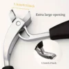Professional Pedicure Tool Large Secondary Opening Elbow Nail Clippers High Hardness Steel Fingers Nail Clippers 3