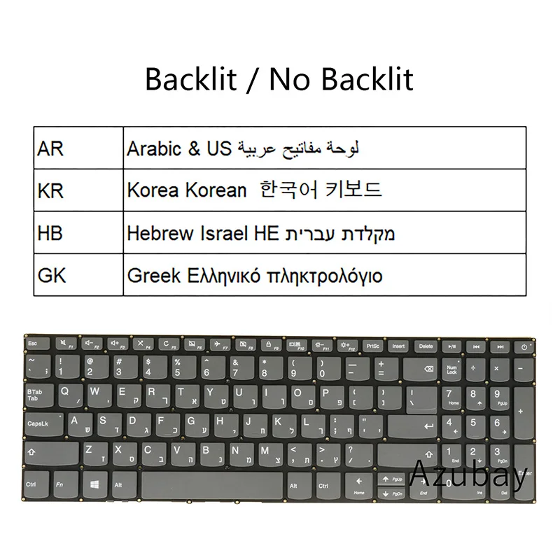 

Keyboard For Lenovo Ideapad 320-17ABR 320-17AST 320-17IKB 320-17ISK 320E-15IKB 320E-15ISK 320E-17ABR Arabic Korean Greek Hebrew