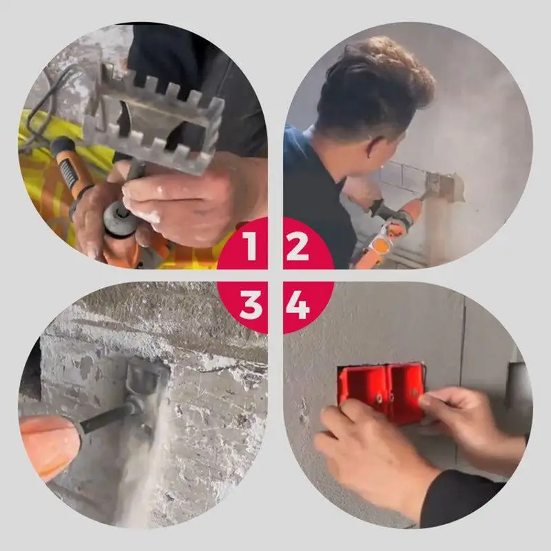 Square Hole Cutter Drywall Outlet Cut out Tool Creative Portable Square Hole Puncher High Carbon Steel Cut out Saw