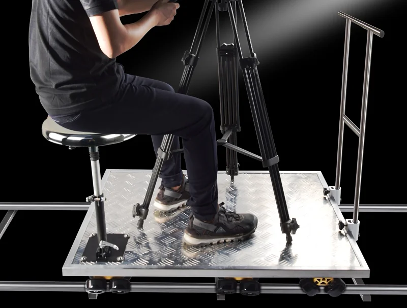 9M Manned Professional Camera Track Rail Car For Film Television Studio