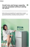 HTT  first-class energy-saving small refrigerator, mini power-saving office double-door refrigerator for small dormitory rental 5