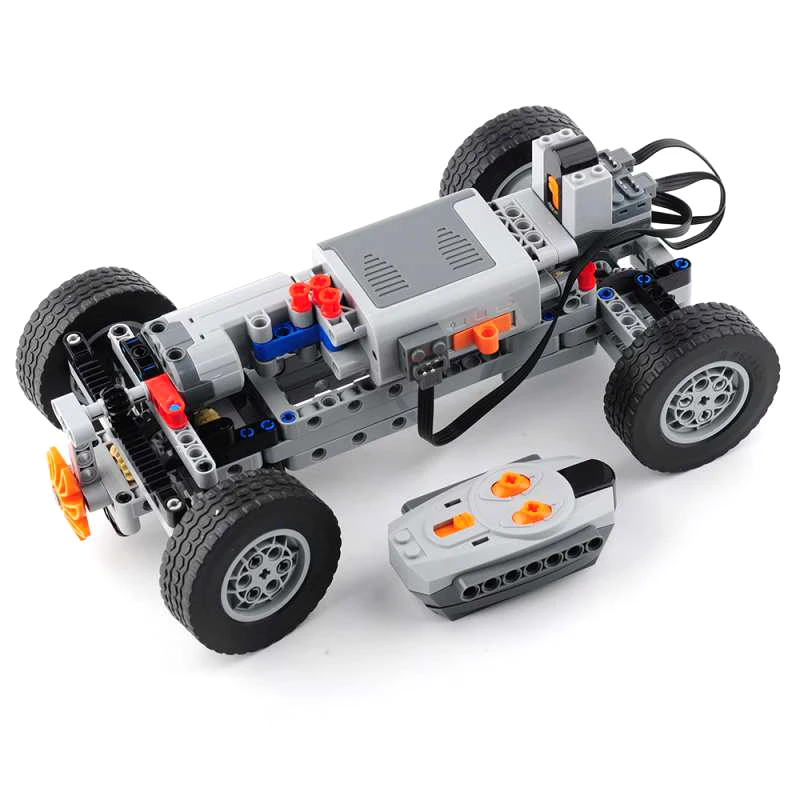 Four-wheel Drive Remote Control Car Motor Power Machinery Group Maker Kit Toy Car Compatible with LEGOed Toy Robots