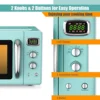 Retro Countertop Microwave Oven, 0.9Cu.ft, 900W Microwave Oven, with 5 Micro Power, Defrost & Auto Cooking Function, LED Display 6