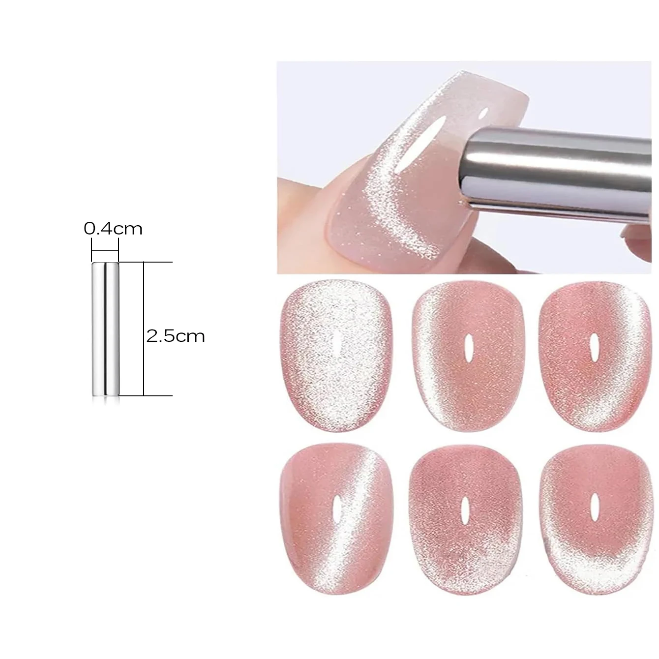 MIANEL 10 мл Dynamic Island Brown and Blue Iridescent Glass Bead Cat Eye Gel Nail Polish Nail Art Set for 2025 New