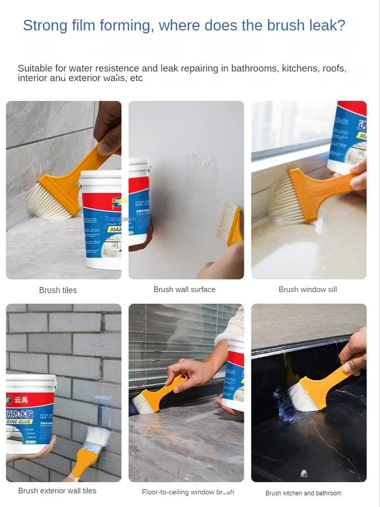 Exterior Wall Patches for Pool Bathroom Transparent Waterproof Glue Trap Leak Repair Materials Free From Smashing Bricks Garden