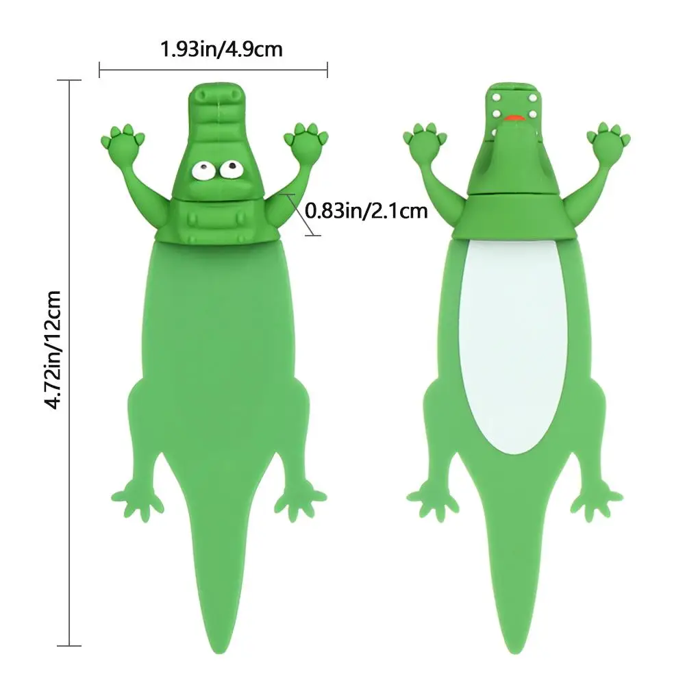 Bookmark Page Holder Animal Bookmark Bookmarks Stationery Supplies Bookmark Holder 1PC Creative 3D Stereo Bookmark Cartoon Marker Book Clip Kawaii Shark Crocodile Bookmark Of Pages Kids Gifts School Stationery