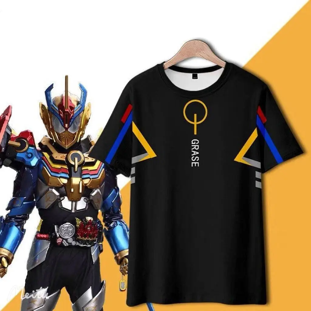 

Футболка Kamen Rider с 3D-принтом, летняя модная женская футболка с круглым вырезом и коротким рукавом, крутая уличная одежда