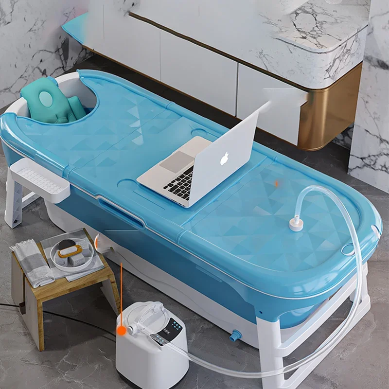 

Folding basin Adult Portable Bathtub Mobile Lazy Spa Simple Plastic Women Bathtub Bathroom Opvouwbaar Bad Hydromassage XY50PB