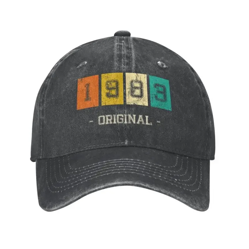 

Custom Cotton Vintage Born In 1983 Birth Year Baseball Cap Hip Hop Men Women's Adjustable Dad Hat Summer