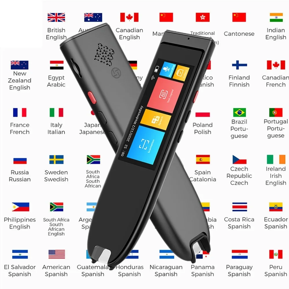 

Новинка, портативный умный Многофункциональный переводчик на 112 языков, автономный перевод, переводчик на реальном времени, ручка для чтения