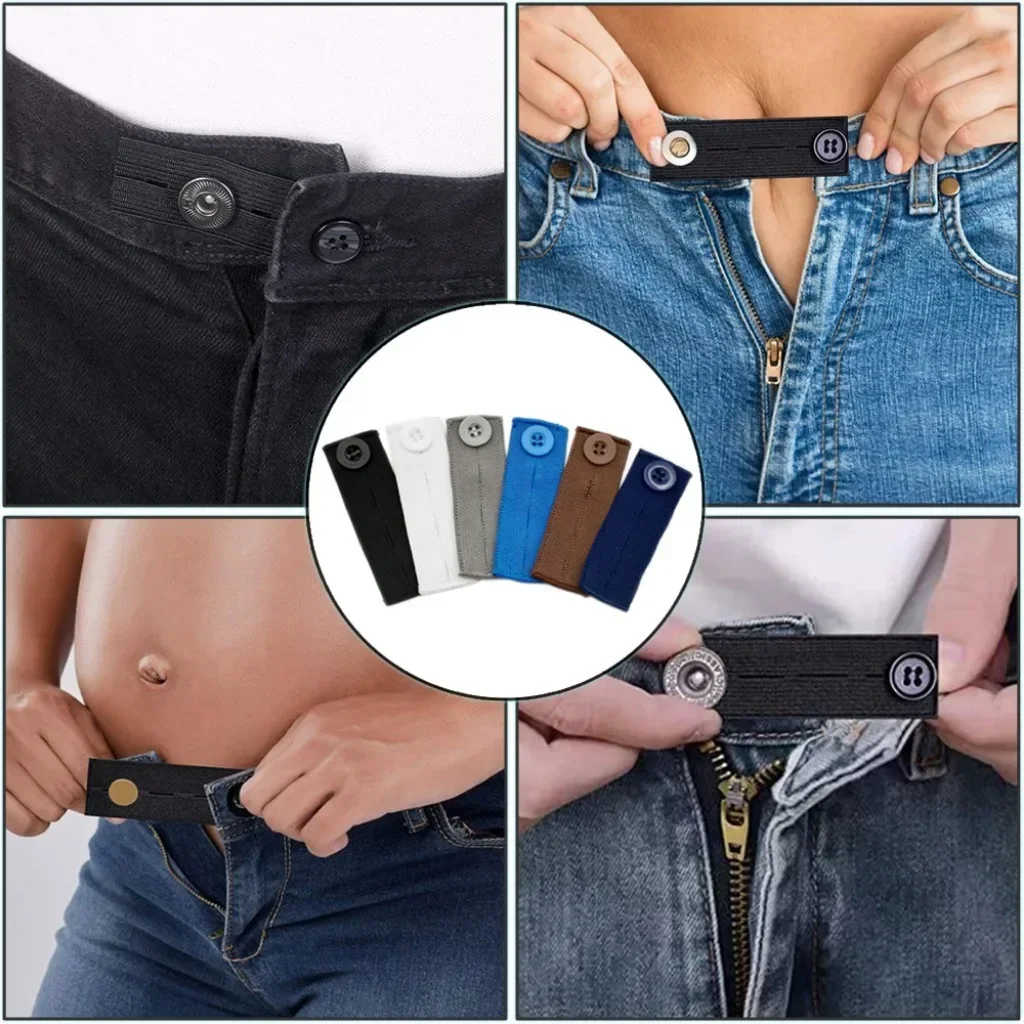 5 teile/los Elastische Taille Extender Verstellbarer Bund Expander für Frauen Männer Jeans Hosen Taste Extender – Detail 2
