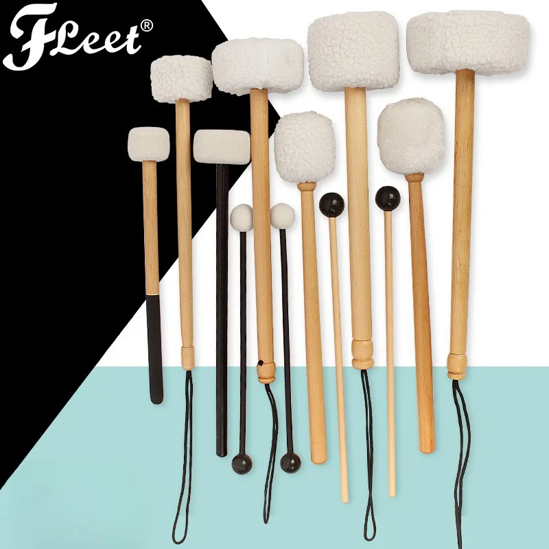 Gong Hammer Gong Sticks Yoga Meditation Plush Felt Singing Bowl Mallet Sound Therapy Percussion Instruments Accessories