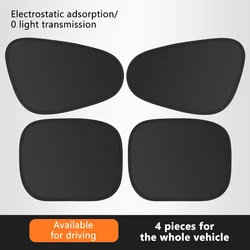 SEAMETAL 4-Layer Car Window Sun Shade with Ultra-Light Electrostatic Curtains and 99.9% UV Protection (Front-Rear 4pcs)