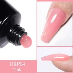 15ml Nail Extension Soak-Off UV LED Gel in Crystal White, Clear Nude Finish (Pink)