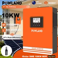 POWLAND onduleur solaire 10KW MPPT 4500W * 3 entrée PV 60-450VDC prise en charge fonction CT onduleur à onde sinusoïdale Pure pour système d'énergie solaire 1