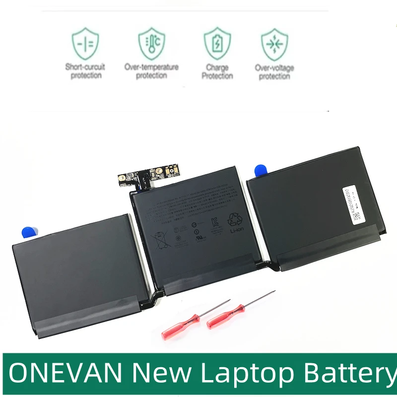 

ONEVAN New A1713 Laptop Battery for Apple MacBook Pro 13" A1708 2016 2017 EMC 2978 3164 020-00946 MLL42LL Batteria AKKU 4781mAh