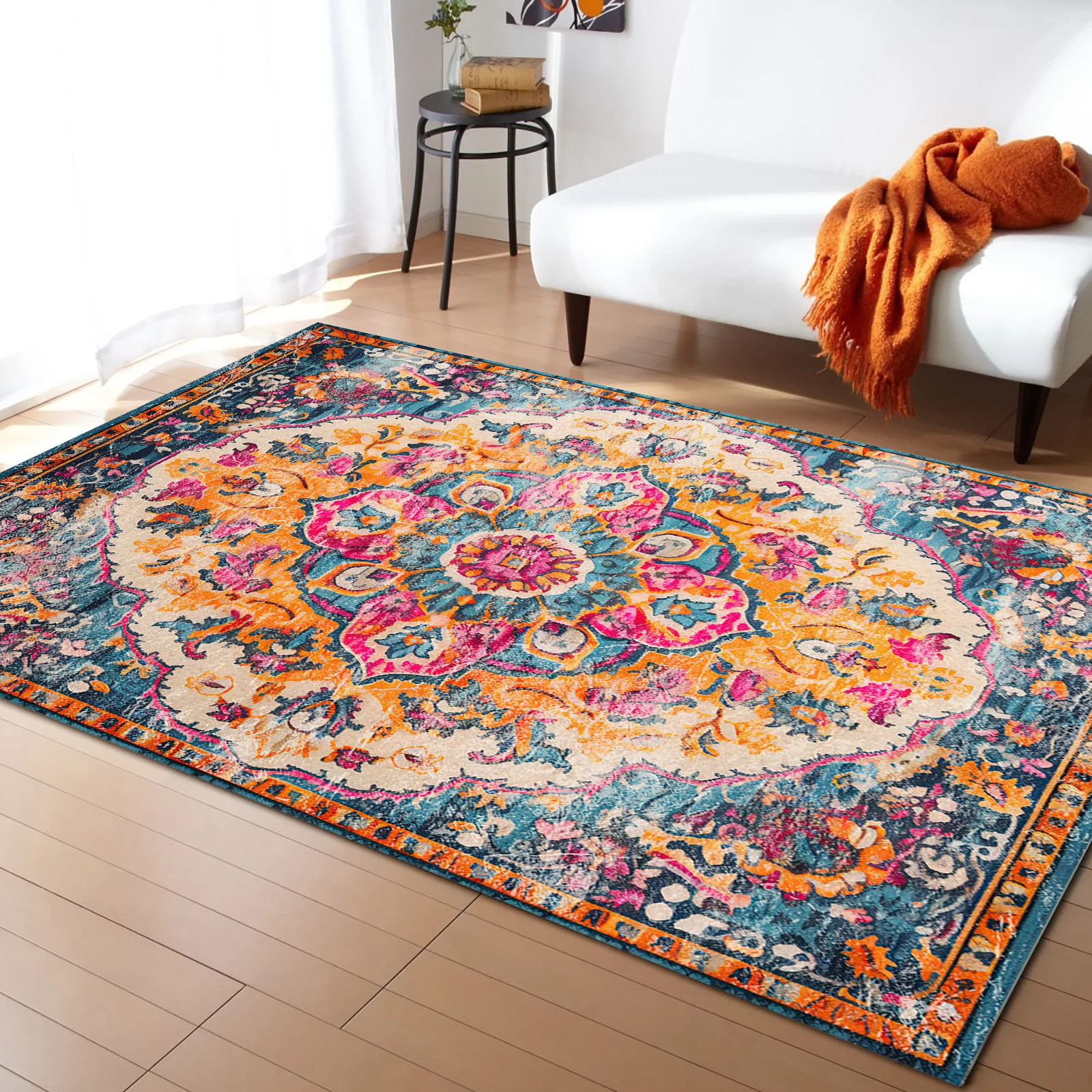

Retro Murals Medieval Living Room Floor Mat Children's Bedroom Bedside Carpet Kitchen Door
