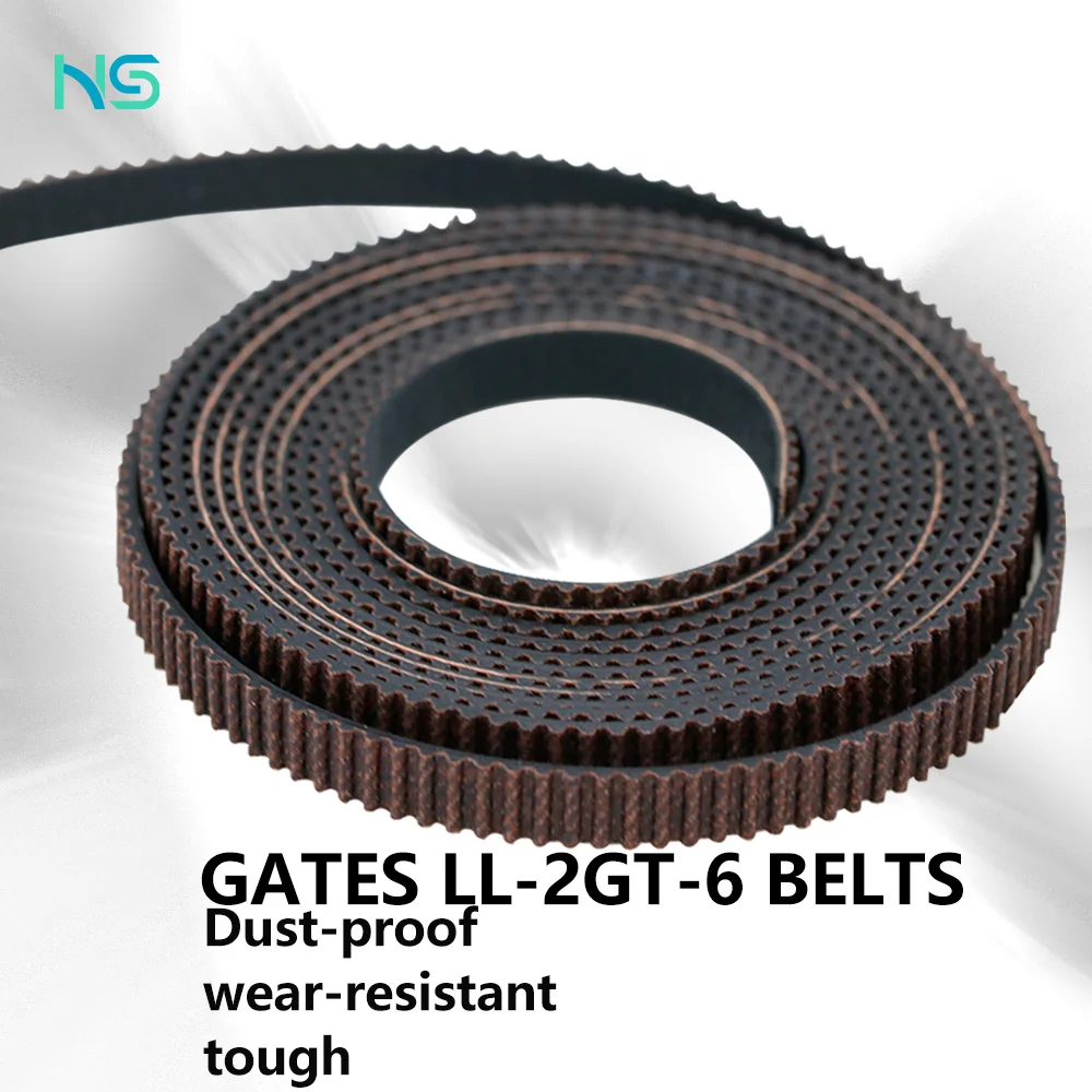 

MEGA Synchronous Open Rubber Belts, Parts for 3D Printers, GATES LL 2GT, GT2, 6mm, 9mm,10mm High Temperature Resistance,