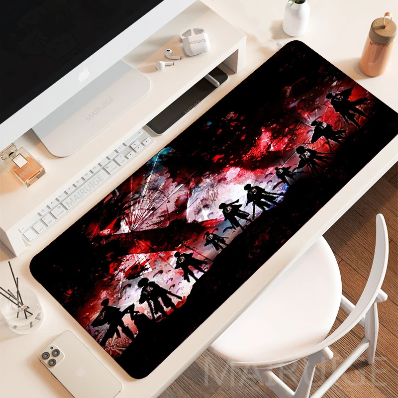 

Eren Mousepads Gamer Large Gaming Accessories MousePad Anime Attack on Titan Pads Rugs XXL Desk Mat Keyboard Mouse Pad Carpets