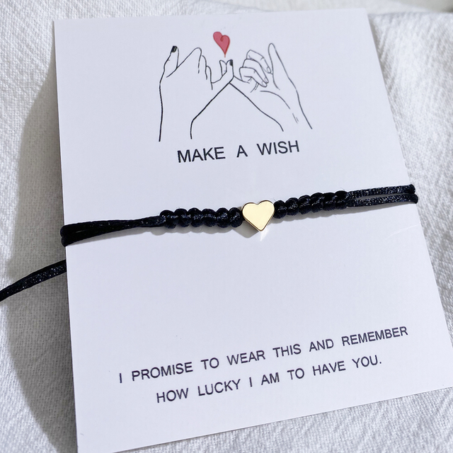 heart bracelet Handmade Love Heart Charm Bracelet Red Rope Thread String Bracelets For Men Women Couples bracelet jewelry