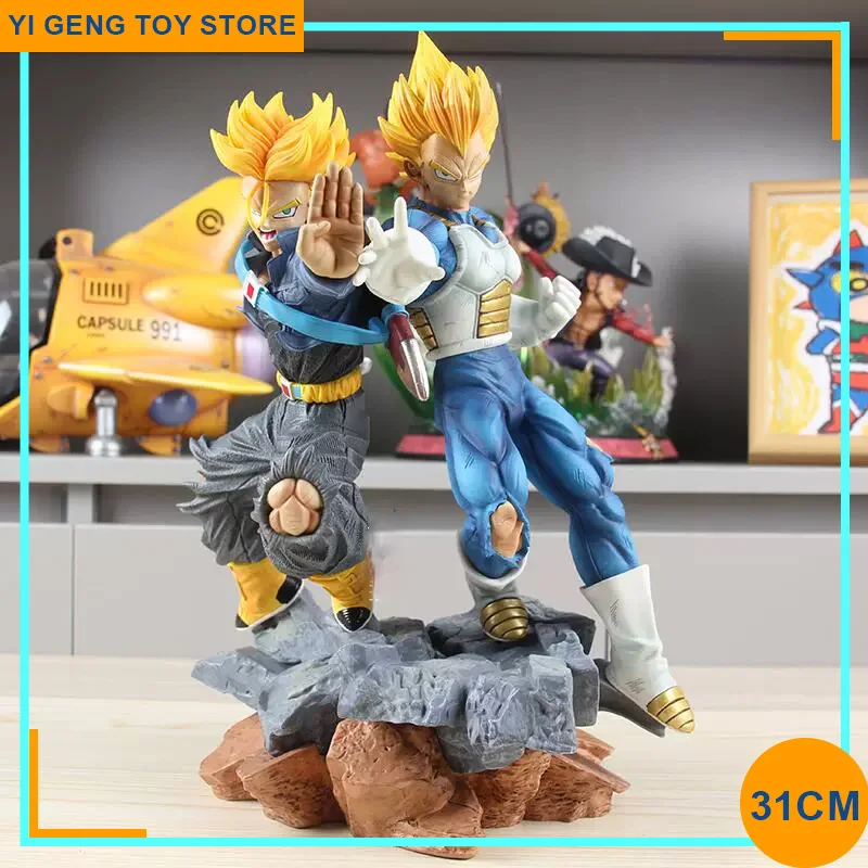 

31cm Anime Dragon Ball Z Figure Trunks Vegeta Figures Super Saiyan Gk Dbz Action Figurine Statue PVC Model Doll Collection Toys