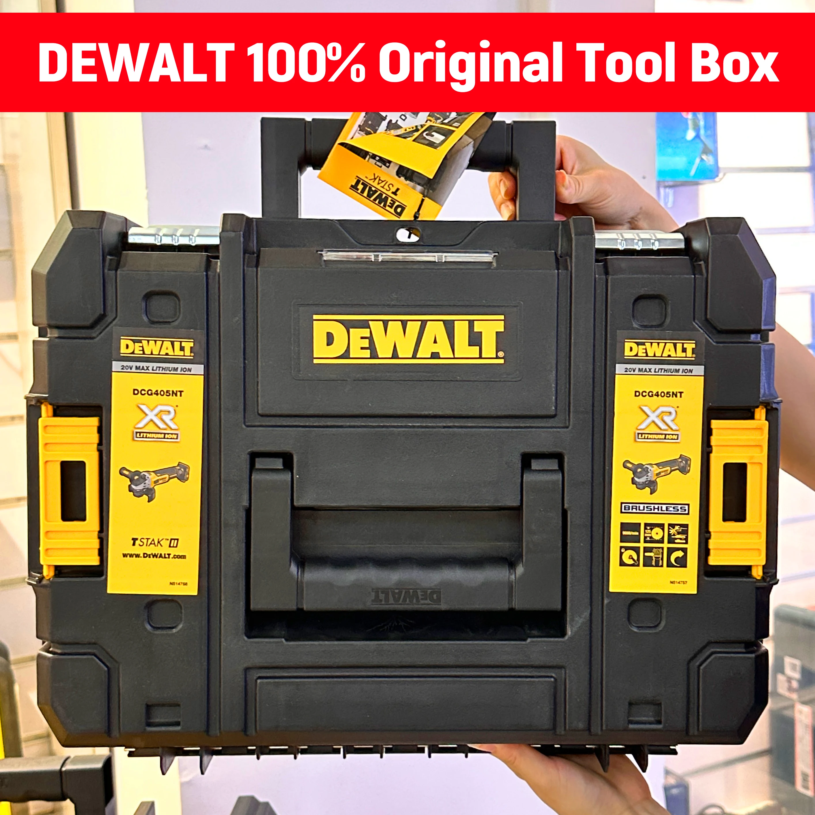 

Dewalt Original Angle Grinder Toolboxs DCG405-NT Machine Boxs Detachable Tool Box Apply to DEWALT Full Range of Accessories Tool