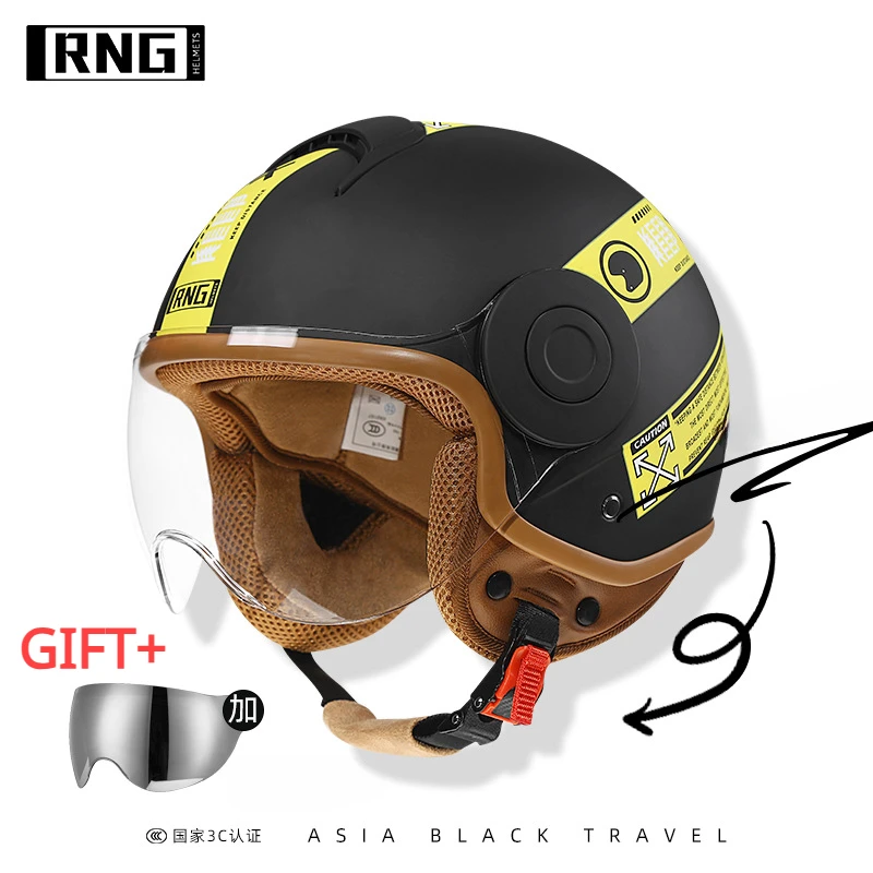 

Motorcycle Jet Helmets 3/4 Open Face Helmet Sunvisor Vintage Motorbike Electric Bike Scooter Riding Helmets Casco Moto