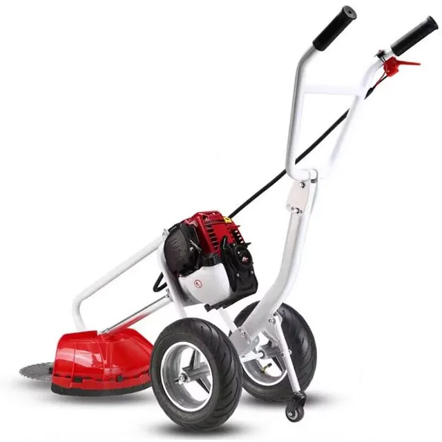 Hordozható Gyomnövényes Gép Kézi Push Gyomláló Fűnyíró 2 Stroke 52Cc -Os Gazdagép Kerékkel 2,5 Kw 2,2 Lóerő - Image 6