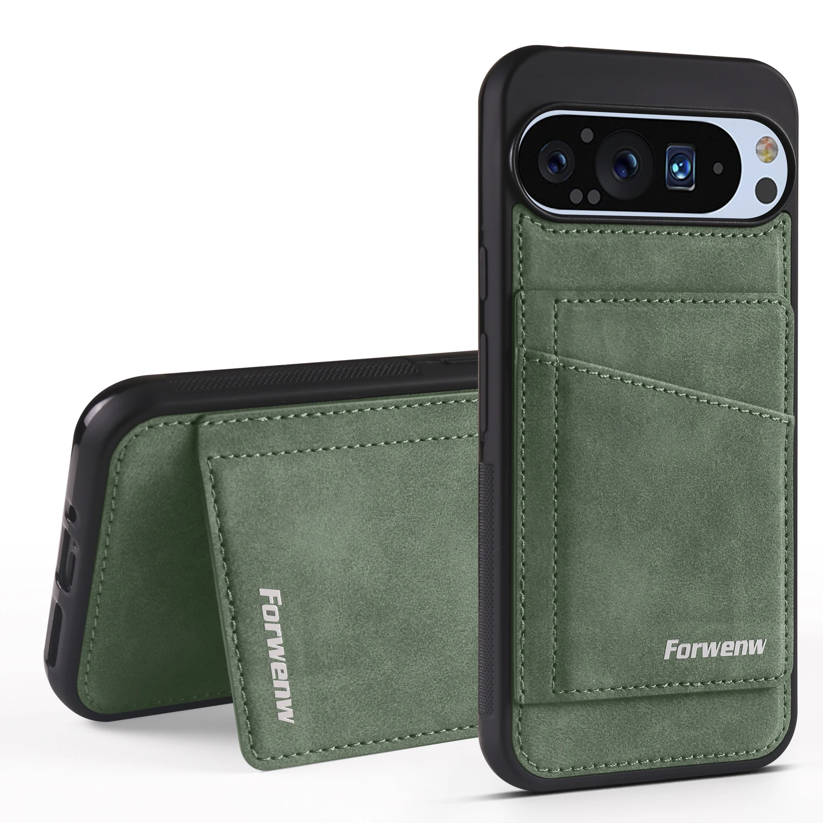 Elegant PU Leather Phone Case with Magnetic Card Slot and Holder