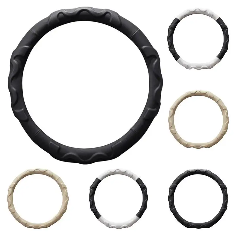 

Auto Fiber Steering Wheel Cover Anti-Slip Car Driving Wheel Cover Cozy Grip Easy Installation Car Wheel Shield Cover For Cars