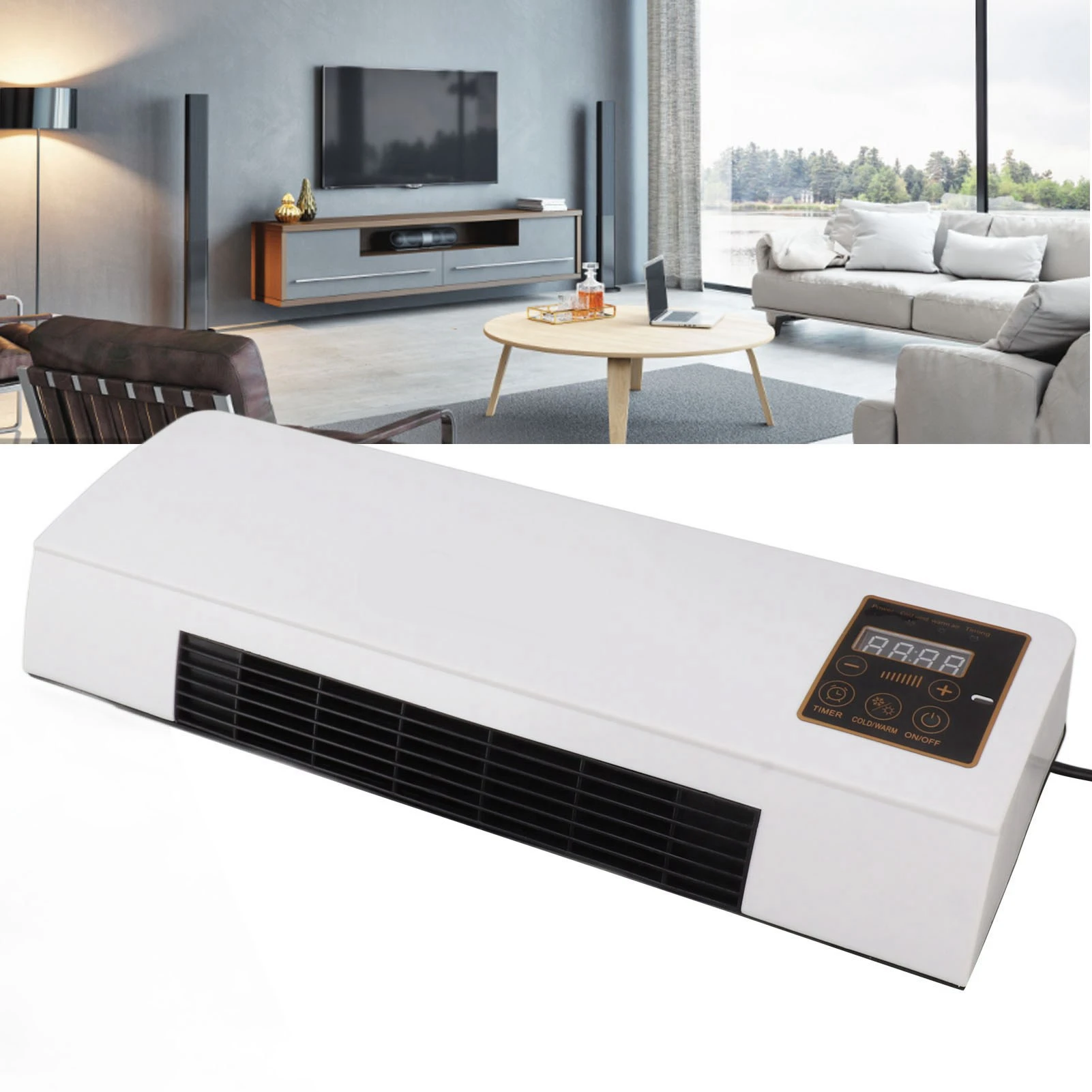 Wall Mount Air Heater Wall Mounted Heating Machine Dual Use Highly Efficient Wide Angles Mobile Small Air Heater US Plug 110V