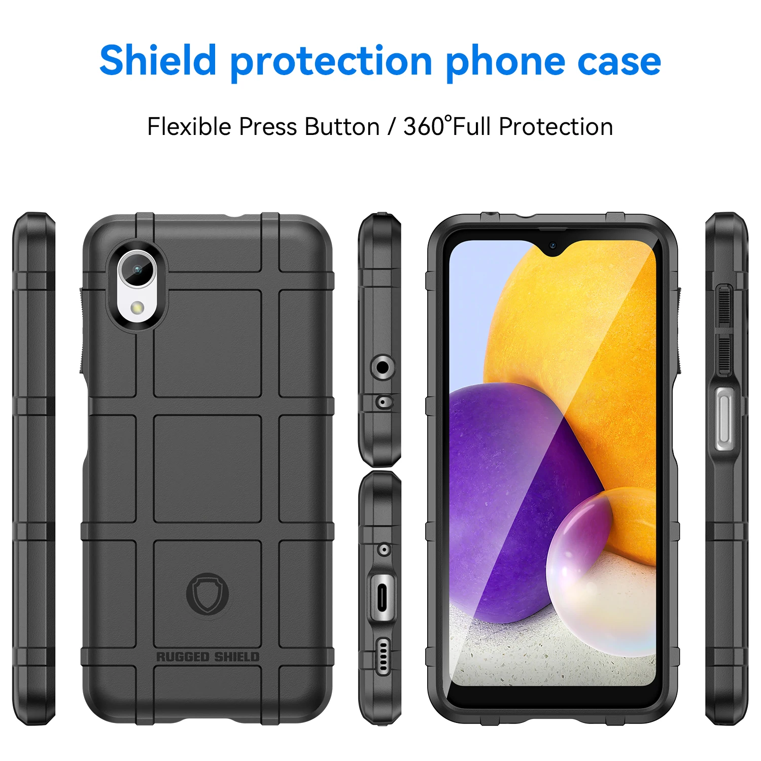 Soft Shield Armor Heavy Matte Back Cover Case, Anti-Knock Protection
