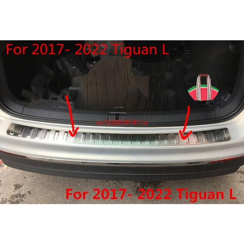 

For 17-22 Tiguan L trunk guard plate rear guard plate protective Stainless Steel Rear Bumper Protector Guard