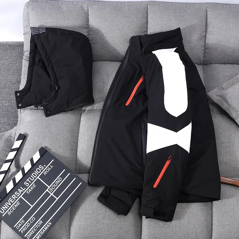 Winter Patchwork Puffer Jacket Men's Thicken Warm Down Jackets 2022 Outdoor Mens Windproof White Duck Down Parka Coat Outfits