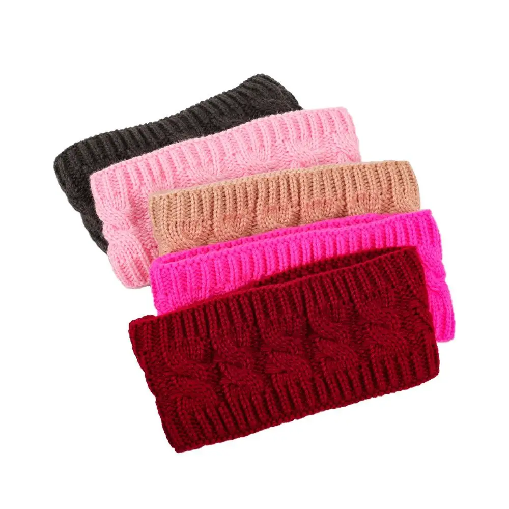 

Fleece Lined Women's Cable Knit Headbands Multi-function Colorful Soft Weave Headwraps Keep Warm Thick Ear Warmer Winter