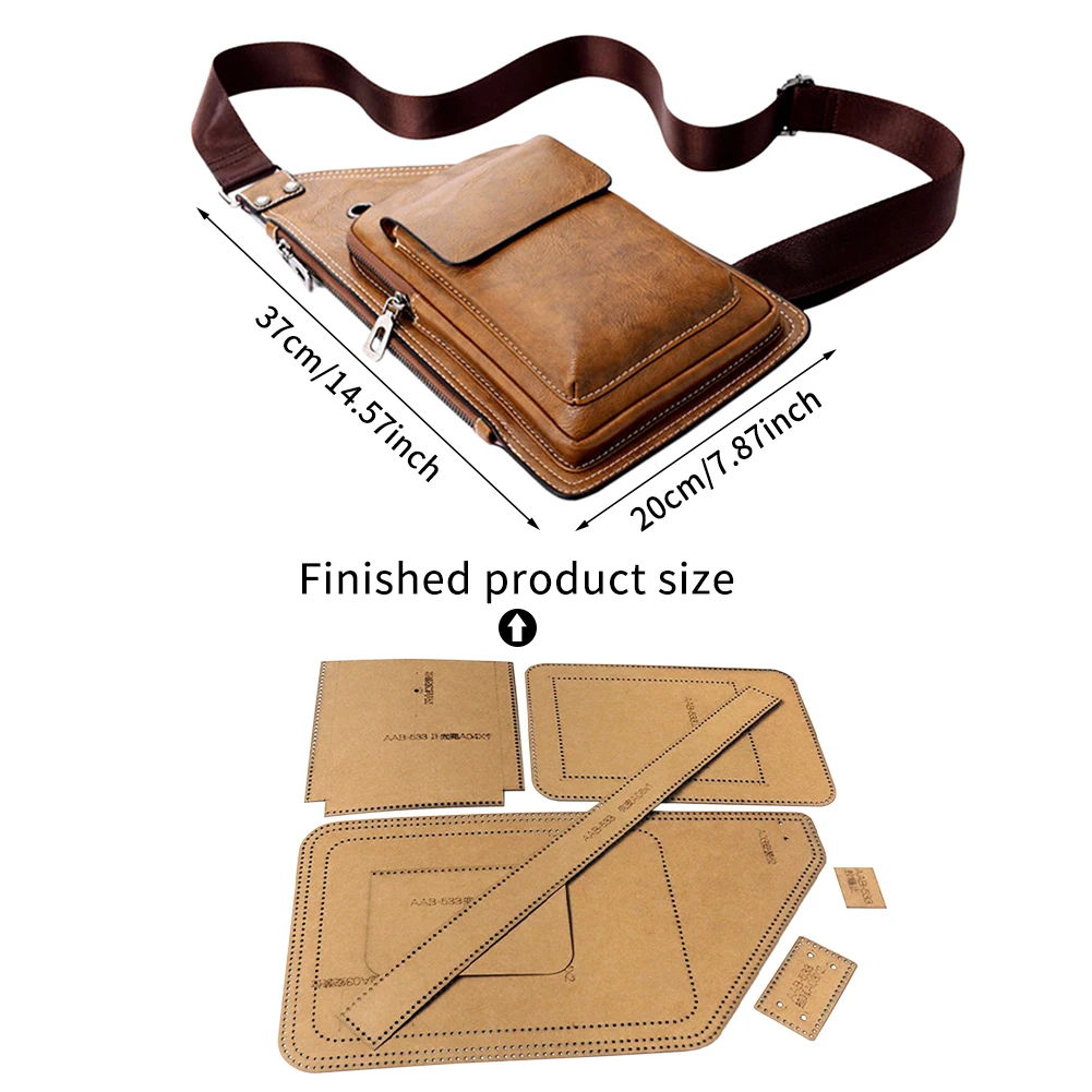 Chest Bag Stencil Fashion Accurate Solid Craft Supply Sewing Pattern Paperboard Reusable DIY Handmade Easy Use Hard Men