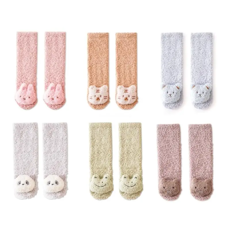 

Anti Skid Cotton Socks for Children Soft and Durable Non Slip Socks Bear Pattern Socks Great Gift for Boys & Girls