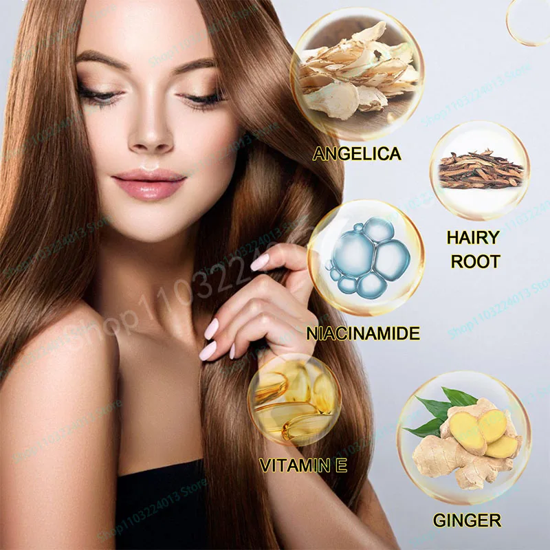 Description Picture 3 of item7 Days Fast Hair Growth Ginger Growth Hair Oil Treatment Anti Hair Loss Men Women Scalp Treatment Serum Products Beauty Health