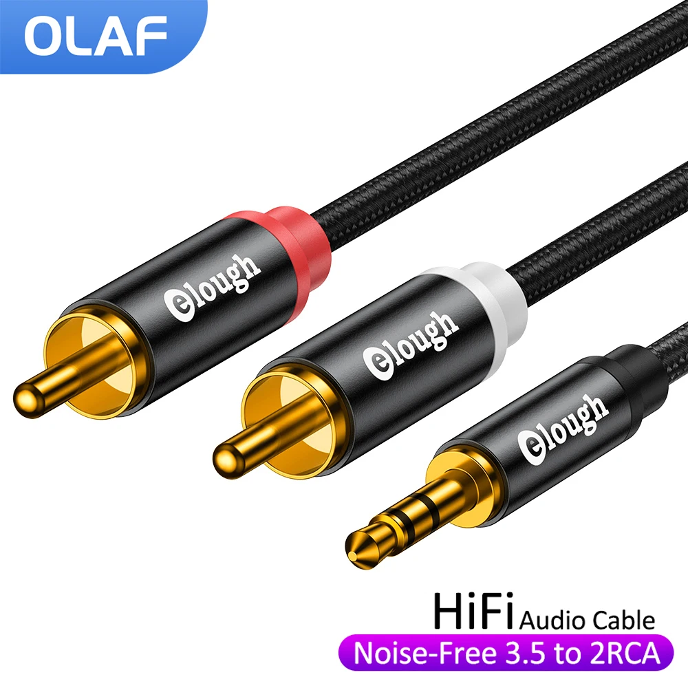 Olaf rca cable hifi stereo 3 5 to rca audio cable male to male audio
