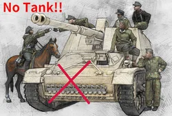 Figurine en résine moulée à l'échelle 1/35, figurine de la seconde guerre mondiale, Kit d'assemblage non peinte pour 6 personnes et cheval, livraison gratuite 