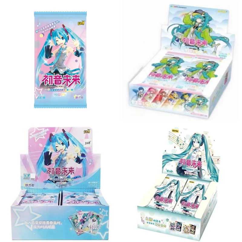 KAYOU Original Hatsune Miku Card Charm Pack Shining Superstar Party Show Cards CR OR UTR Tarjeta Coleccionable Rara Juguete