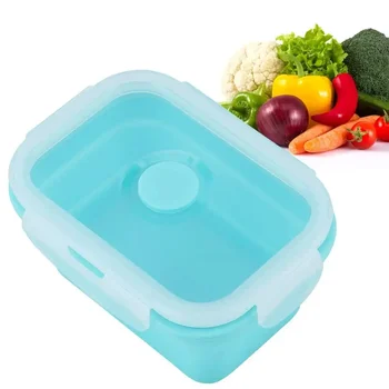 1200ml Collapsible Silicone Food Container Portable Bento Lunch Box Microware Home Kitchen Outdoor Food Storage Containers Box