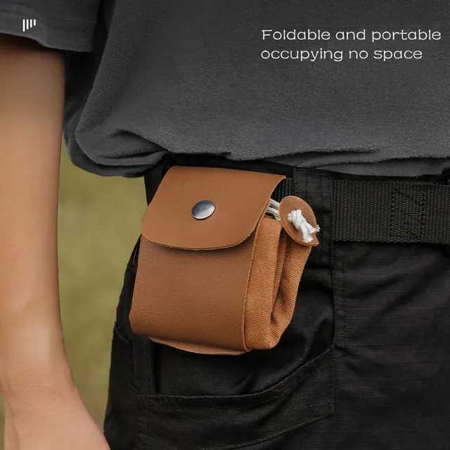 Kültéri Takarmányozó Táska Gyümölcs Szedő Derék Függő Szerszám Övzsák Húzózsákos Összecsukható Vászon Tároló - Image 2