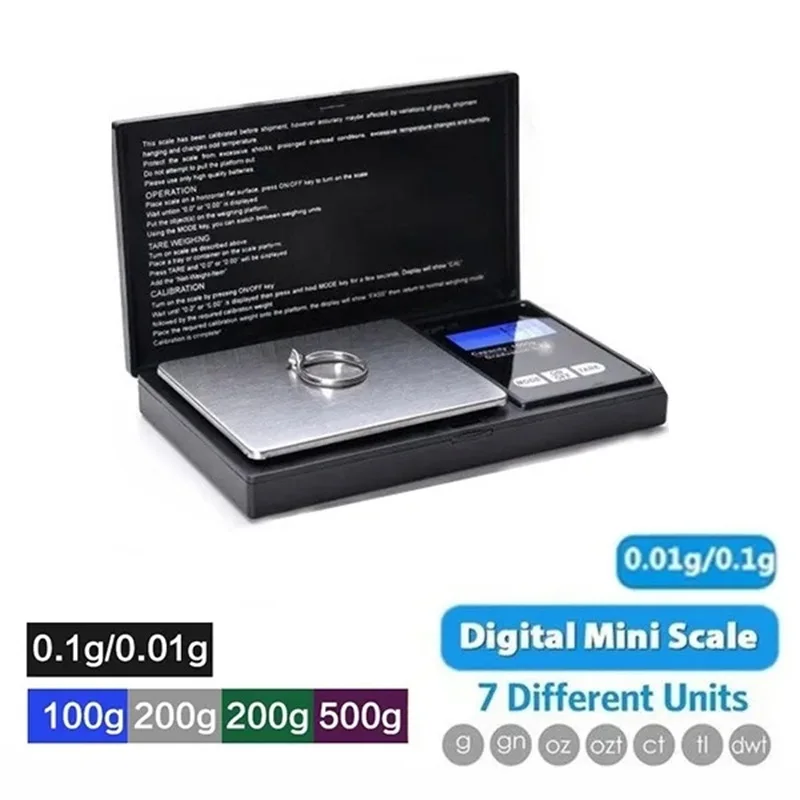 Flip-open Lid Pocket Digital Gram Scale With Batteries